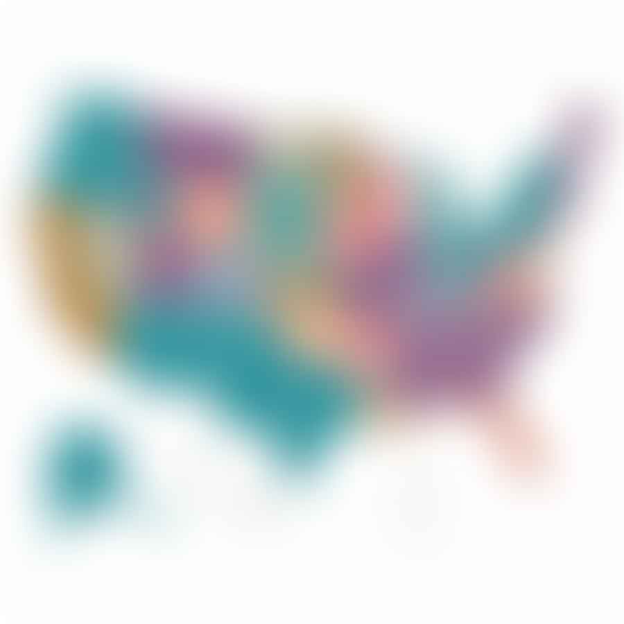 Map of United States with cannabis laws by state
