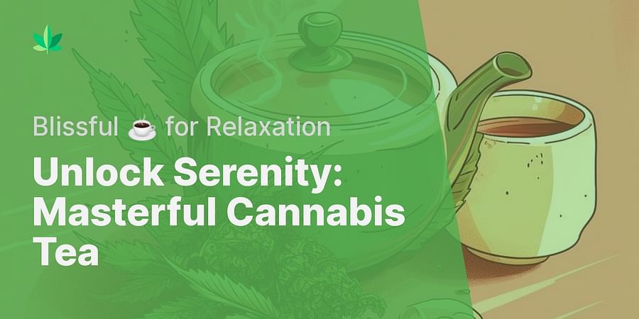 Unlock Serenity: Masterful Cannabis Tea - Blissful βοΈ for Relaxation