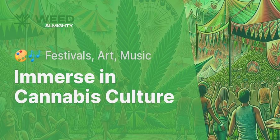 Immerse in Cannabis Culture - 🎨🎶 Festivals, Art, Music